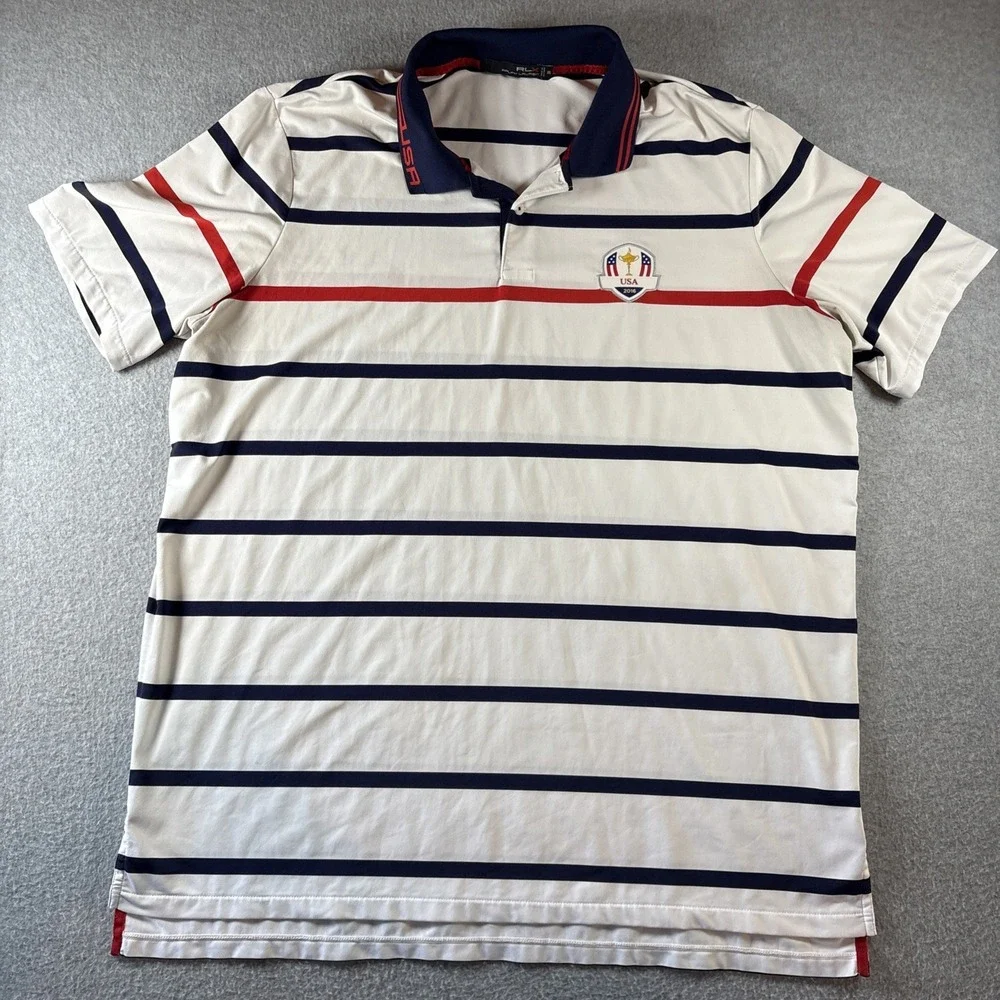 Ralph Lauren RLX Golf Polo (Lot Of 2) Sz XXL Men's USA 2016, 2020 Striped